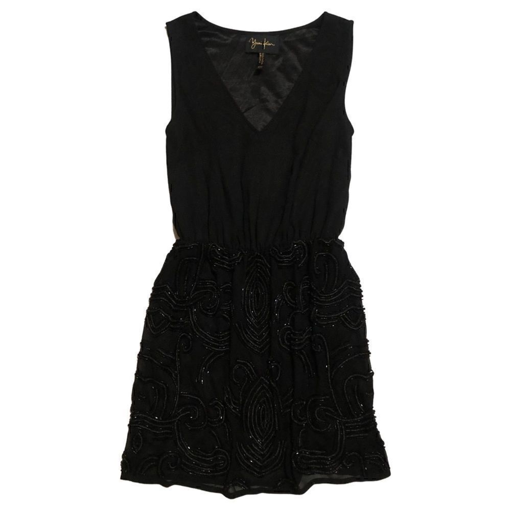 Yumi Kim black Sleeveless Sequin Short Dress (XS)
